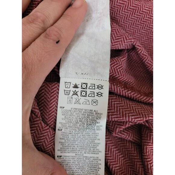 511 TACTICAL Burgundy Chevron Pullover Hoodie Sweater Outdoor Size M Thumb Hole - Picture 7 of 10